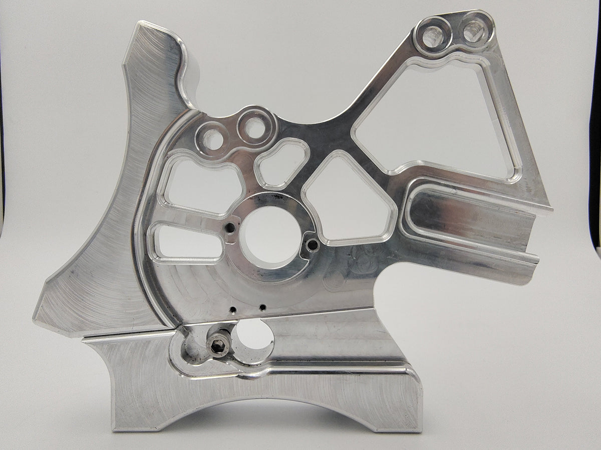 Bargain Bin – 2005–2025 ZX-6R Raw Rear Caliper Bracket w/ 3rd Caliper Block